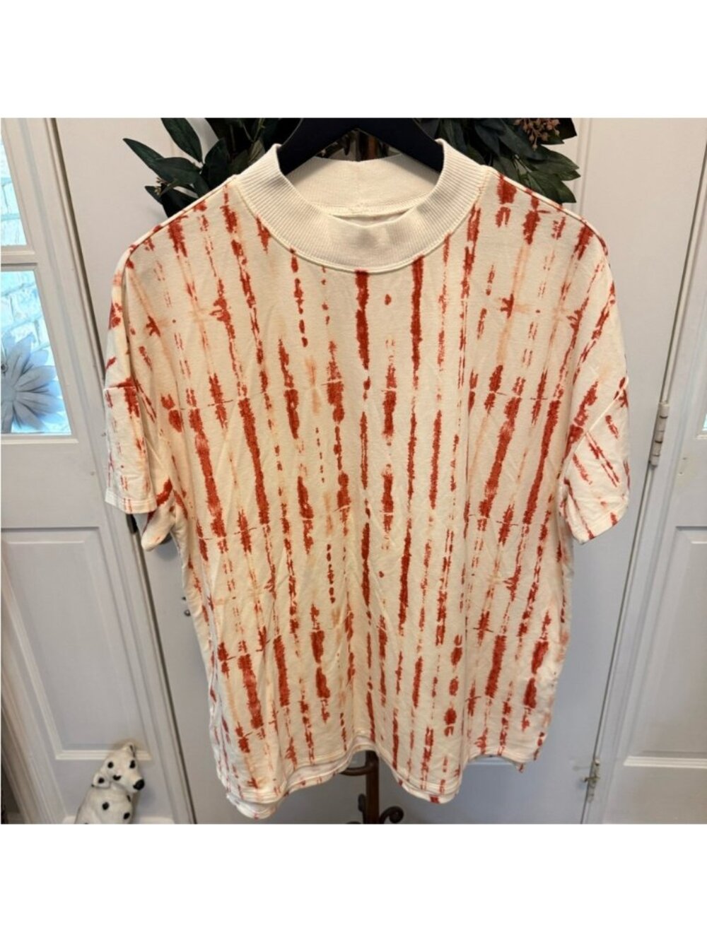 New Directions Stretched Tie Dye High Neck Top Shirt SS XL